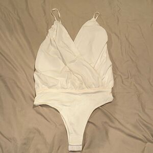 Open back bodysuit white Caribbean queen size S